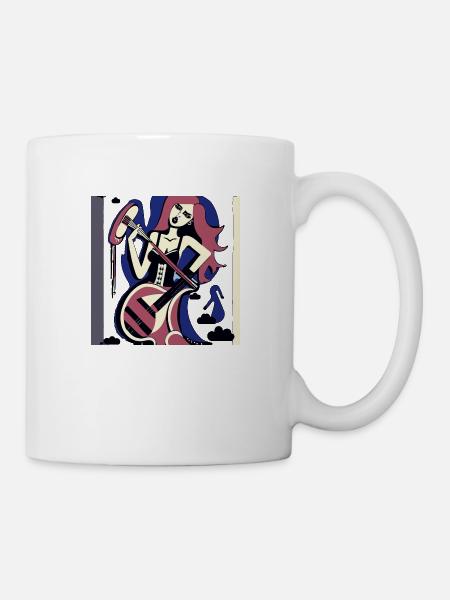 Musik Mädchen - Tasse - Weiß