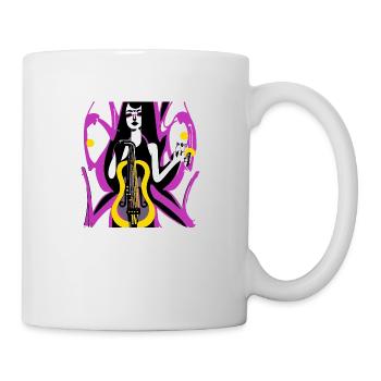 Fille de la musique - Mug blanc - blanc - Droite