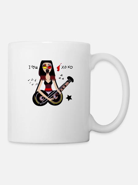 Fille de la musique - Mug blanc - blanc