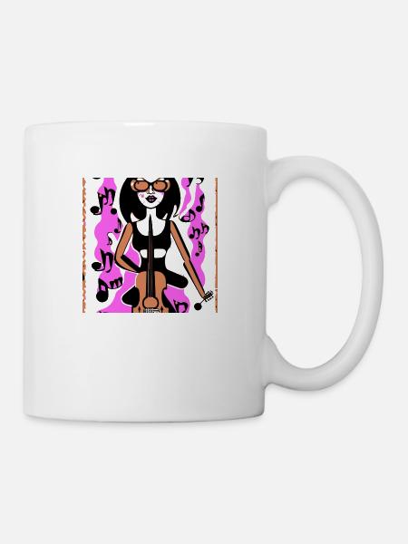 Fille de la musique - Mug blanc - blanc