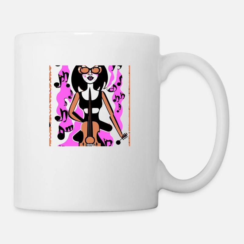 Fille de la musique - Mug blanc - blanc