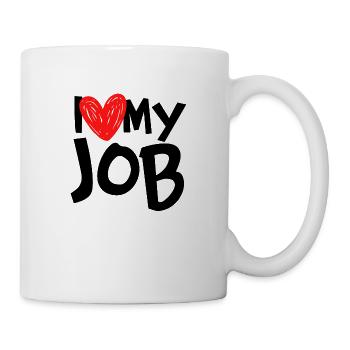 Ich liebe meinen Job - Tasse - Weiß - Rechts