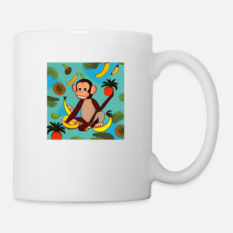Fruit Frenzy Monkey - Mug blanc - blanc