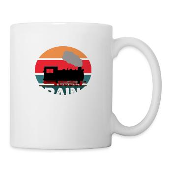 trains steam locomotive steam locomotive children - Mug - white - Right