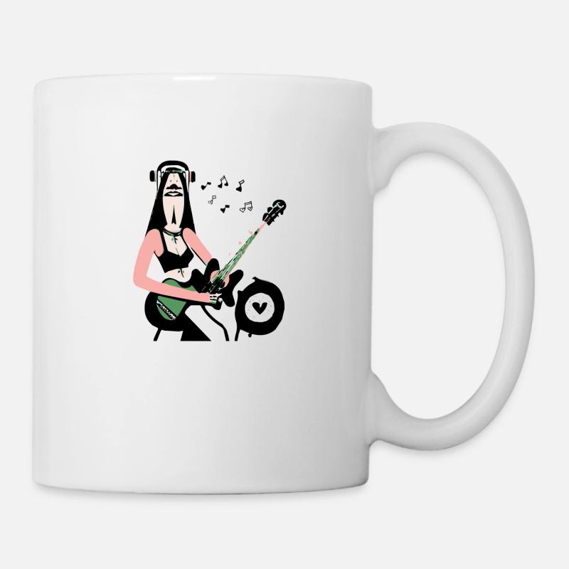 Musik Mädchen - Tasse - Weiß