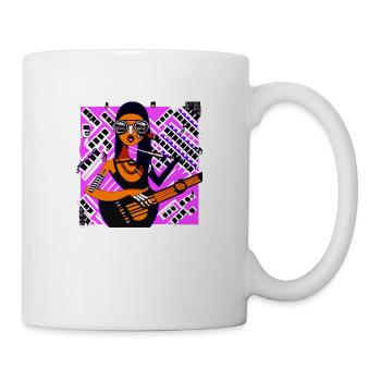 Fille de la musique - Mug blanc - blanc - Droite