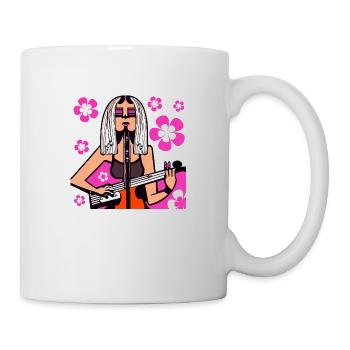 Fille de la musique - Mug blanc - blanc - Droite