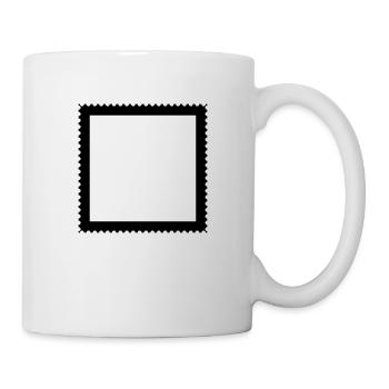 Stamp Square frame for pictures and photos - Mug - white - Right