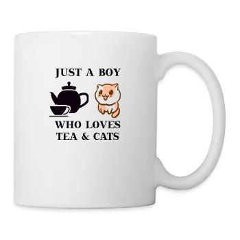 Thé chat cadeau idée doux mignon - Mug blanc - blanc - Droite