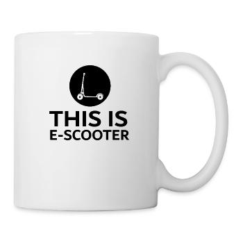 E-Scooter E-Roller Scooter - Tasse - Weiß - Rechts
