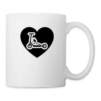 E-Scooter E-Roller Scooter - Tasse - Weiß - Rechts