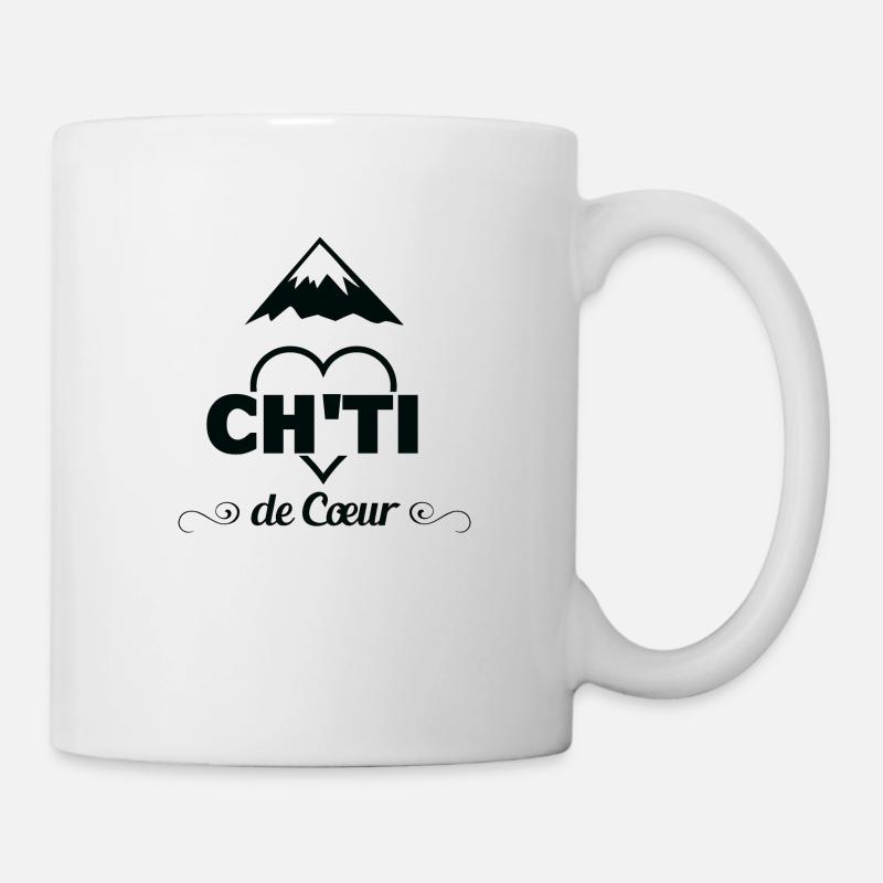 ch'ti de coeur cadeau - Mug blanc - blanc