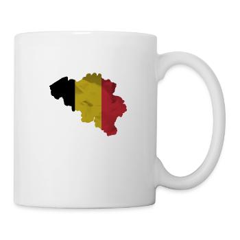 Belgium flag in the shape of the country - Mug - white - Right
