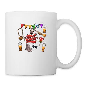 Niederländische Karnevalselemente - Tasse - Weiß - Rechts