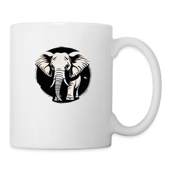 Kleiner Elefant Cartoon niedlich Liebe Abenteuer 7 - Tasse - Weiß - Rechts