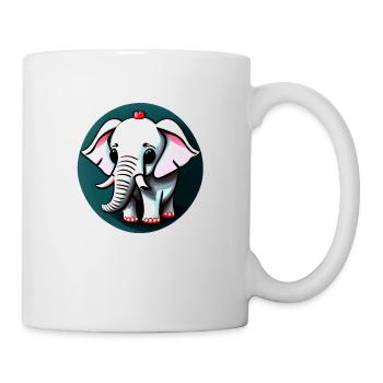 Kleiner Elefant Cartoon niedlich Abenteuer 16 - Tasse - Weiß - Rechts
