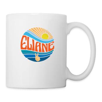 Eliane Chemise Vintage Coucher de soleil Eliane Groovy Cravate Dye - Mug blanc - blanc - Droite
