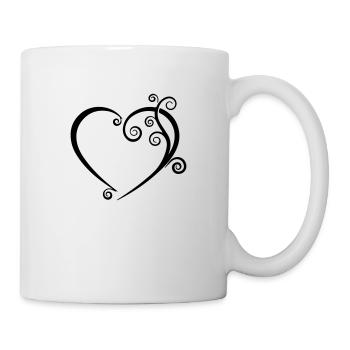 Open Heart - conception créative du cœur - Mug blanc - blanc - Droite