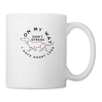 Dog and short legs - No stress - Gift - Mug - white - Right