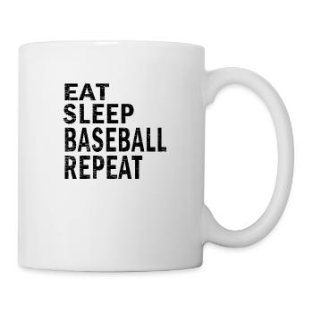 Eat sleep Baseball repeat for Baseball lovers - Mug - white - Right