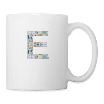Lettre E en mandala - Mug blanc - blanc - Droite