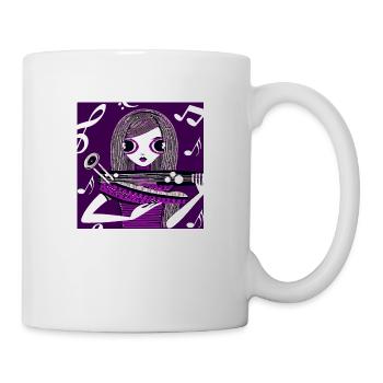 Musik-Mädchen - Tasse - Weiß - Rechts