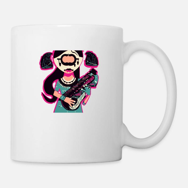 Fille de la musique - Mug blanc - blanc