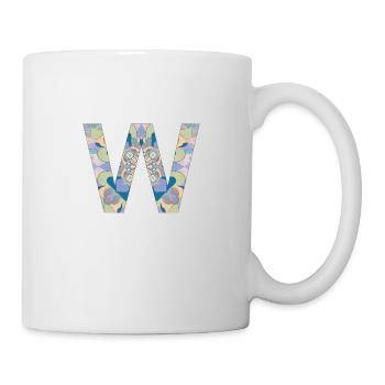 Buchstabe W im Mandala - Tasse - Weiß - Rechts