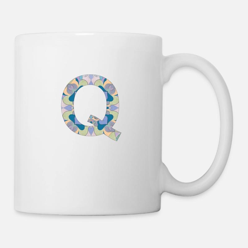 Lettre Q en mandala - Mug blanc - blanc