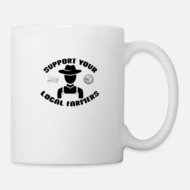 support your local Farmers - Mug - white