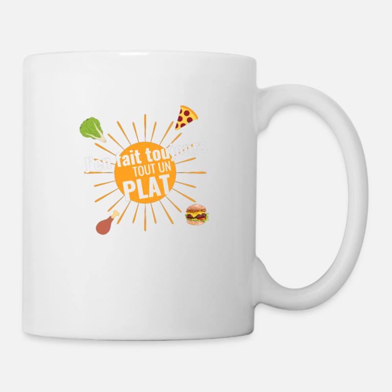 J'en fait tout un plat - Mug blanc - blanc