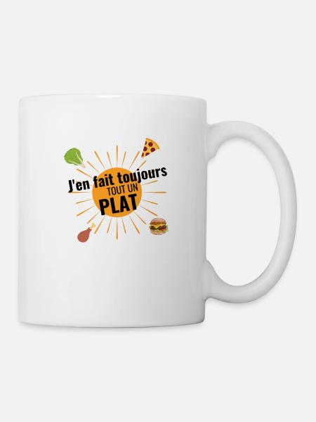 J'en fait tout un plat - Mug blanc - blanc