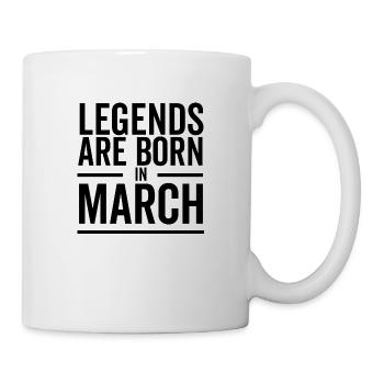 Les légendes naissent en mars - Mug blanc - blanc - Droite