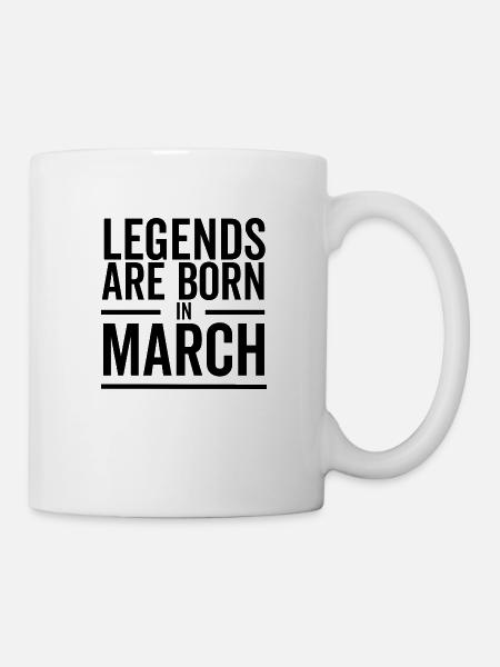 Les légendes naissent en mars - Mug blanc - blanc