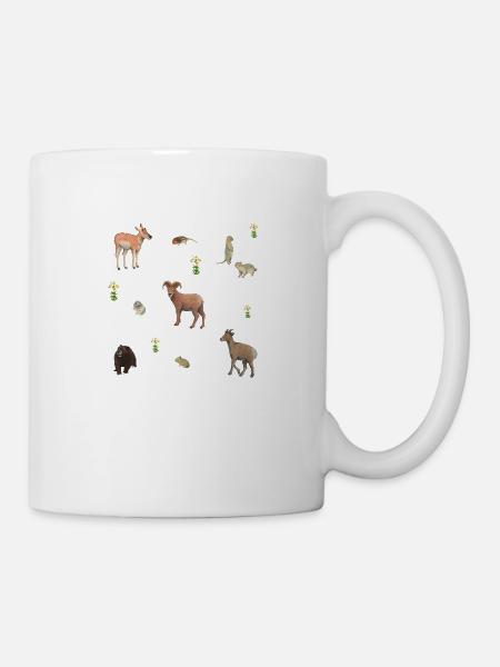 Animaux en montagne - Mug blanc - blanc
