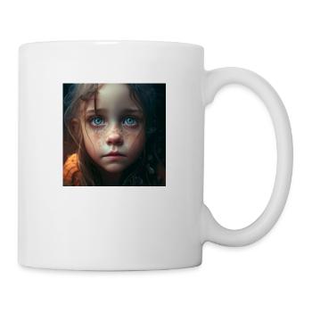 Trauriges Kind - Tasse - Weiß - Rechts