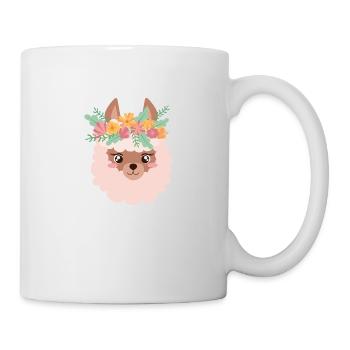 Lama Rosa - Tasse - Weiß - Rechts