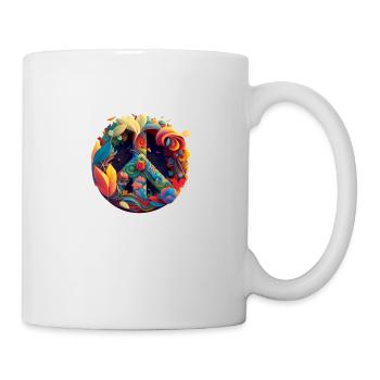 Paix colorée - Mug blanc - blanc - Droite