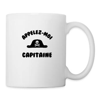 Appelez moi capitaine - Mug blanc - blanc - Droite