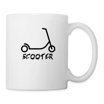 E-Scooter E-Roller Scooter - Tasse - Weiß - Rechts