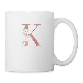 Customizable Monogram K Floral - Mug - white - Right