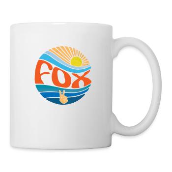 Chemise Fox Vintage Sunset Fox Groovy Tie Dye - Mug blanc - blanc - Droite