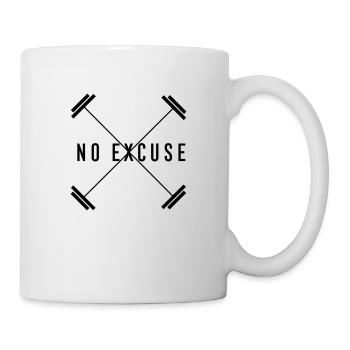 no excuse hantel - Tasse - Weiß - Rechts