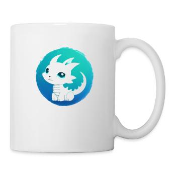Cartoon Drache Feuer Fantasie Comic Drachen 7 - Tasse - Weiß - Rechts