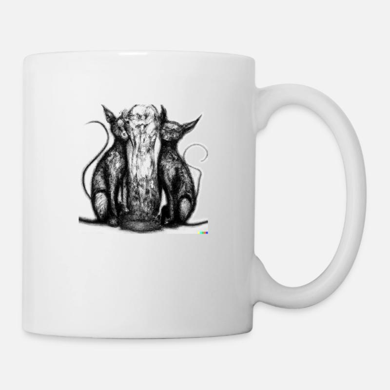 Giger-Katzen - Tasse - Weiß