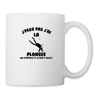 J’peux pas j’ai plongée - Mug blanc - blanc - Droite