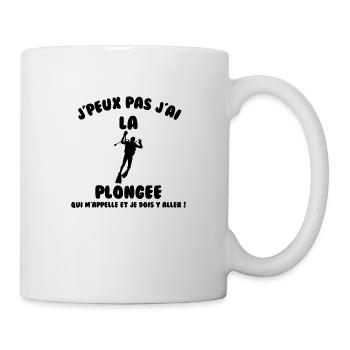 J’peux pas j’ai plongée - Mug blanc - blanc - Droite