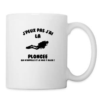 J’peux pas j’ai plongée - Mug blanc - blanc - Droite