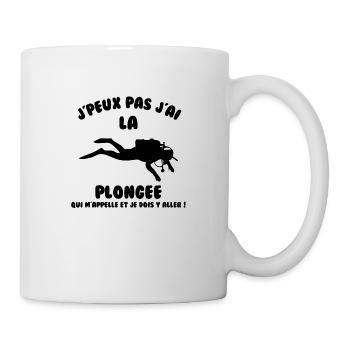 J’peux pas j’ai plongée - Mug blanc - blanc - Droite