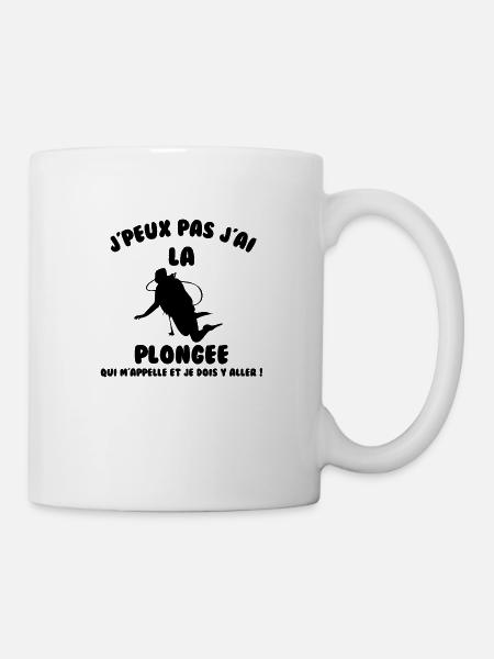 J’peux pas j’ai plongée - Mug blanc - blanc